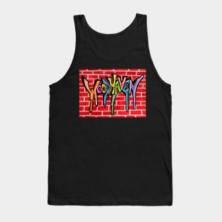 Woodhaven Queens Graffiti Tag on Brick Wall Tank Top